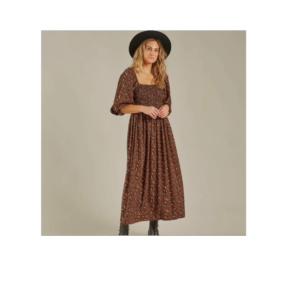 Rylee + Cru Adelaide Winter Bloom Dress Small